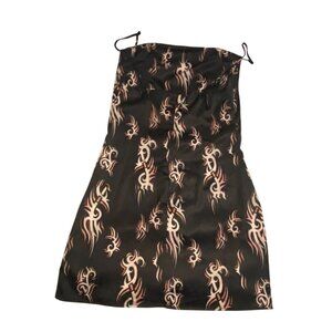 Urban Outfitters Black & Pink Tribal Print Medium Mini Dress Adjustable Straps